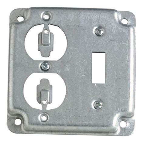 junction box cover metal|4 gang electrical box cover.